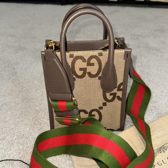 Gucci Jumbo Monogram GG Mini Tote Bag! - Picture 3 of 6